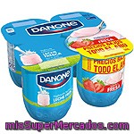 Yogur Sabor A Fresa Danone Pack 4 Unidades De 125 Gramos