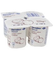 Yogur Sabor Coco Carrefour Discount Pack 4x125 G.