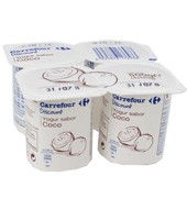 Yogur Sabor Coco Carrefour Discount Pack 4x125 G.