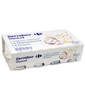 Yogur Sabor Coco- Macedonia Carrefour Discount Pack 8x125 G.