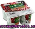 Yogur Sin Grasas Con Bifidus Y Frutos Rojos (leche Fermentada Desnatada Con Frutos Rojos Y Bifidobacterias. Con Azúcar Y Edulcorantes) Auchan Pack De 4 Unidades 125 Gramos