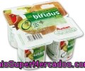 Yogur Sin Grasas Con Bifidus Y Kiwi (leche Fermentada Desnatada Con Kiwi Y Bifidobacterias. Con Azúcar Y Edulcorantes) Auchan Pack De 4 Unidades 125 Gramos