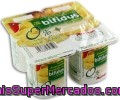 Yogur Sin Grasas Con Bifidus Y Piña (leche Fermentada Desnatada Con Piña Y Bifidobacterias. Con Azúcar Y Edulcorantes) Auchan Pack De 4 Unidades 125 Gramos