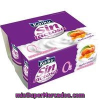 Yogur Sin Lactosa 0% Con Melocotón Kaiku, Pack 4x125 G