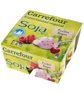 Yogur Soja Frutos Rojos Carrefour Pack De 4x125 G.