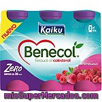 Yogur Zero Frambuesa Kaiku - Benecol Pack De 6x92,5 G.