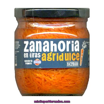 Zanahoria Agridulce Tiras Conserva, Hacendado, Tarro 425 G Escurrido 250 G