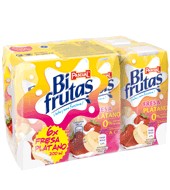 Zumo De Fresa Y Platano Bifrutas Pack De 6x200 Ml.