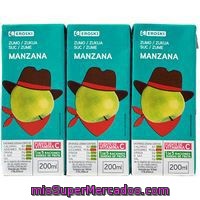 Zumo De Manzana Eroski, Pack 3x200 Ml