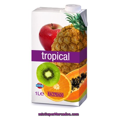 Zumo Tropical, Hacendado, Brick 1 L